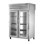 True STG2RPT-2G-2G-HC - Pass-Thru Refrigerator, two-section, (2) glass doors front & rear